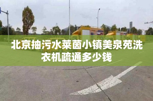 北京抽污水莱茵小镇美泉苑洗衣机疏通多少钱