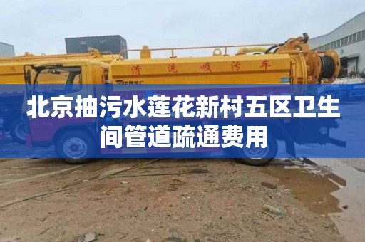 北京抽污水莲花新村五区卫生间管道疏通费用