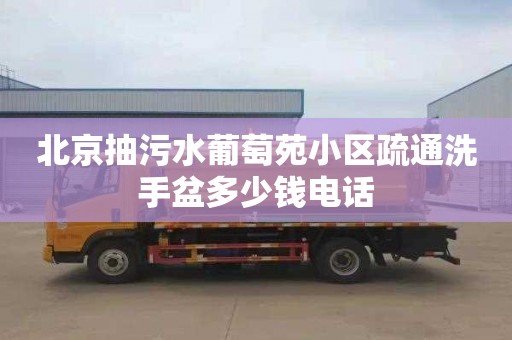 北京抽污水葡萄苑小区疏通洗手盆多少钱电话
