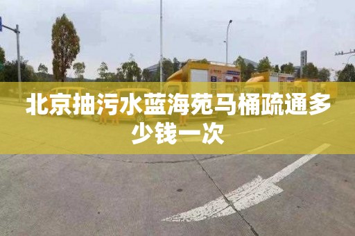 北京抽污水蓝海苑马桶疏通多少钱一次