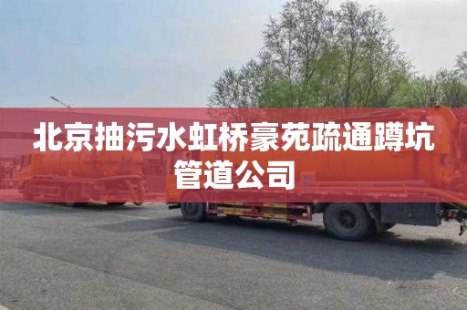 北京抽污水虹桥豪苑疏通蹲坑管道公司