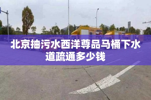 北京抽污水西洋尊品马桶下水道疏通多少钱