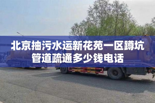 北京抽污水运新花苑一区蹲坑管道疏通多少钱电话
