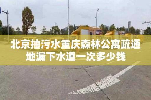 北京抽污水重庆森林公寓疏通地漏下水道一次多少钱