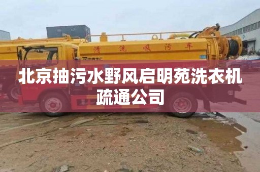 北京抽污水野风启明苑洗衣机疏通公司