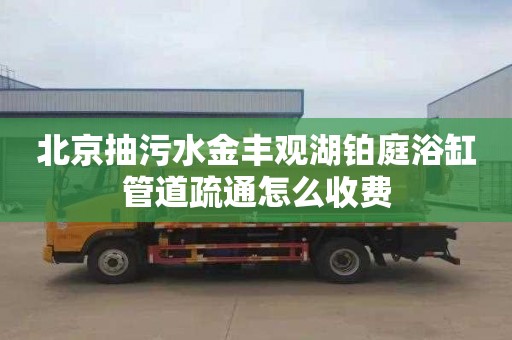 北京抽污水金丰观湖铂庭浴缸管道疏通怎么收费