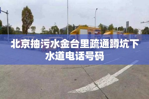 北京抽污水金台里疏通蹲坑下水道电话号码