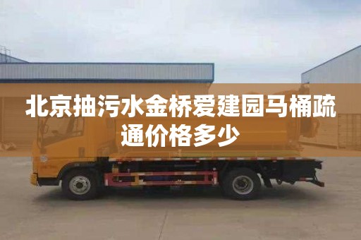 北京抽污水金桥爱建园马桶疏通价格多少