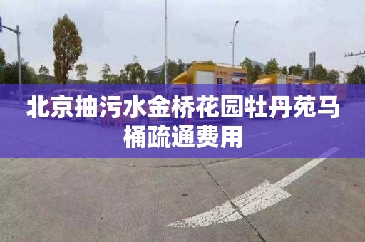 北京抽污水金桥花园牡丹苑马桶疏通费用