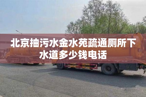 北京抽污水金水苑疏通厕所下水道多少钱电话