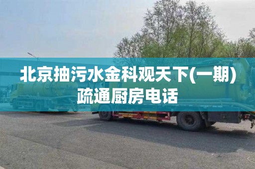 北京抽污水金科观天下(一期)疏通厨房电话