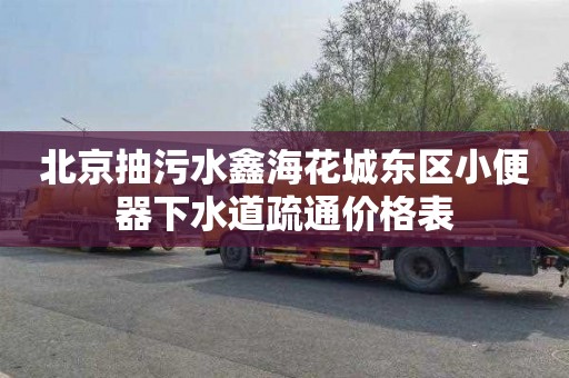 北京抽污水鑫海花城东区小便器下水道疏通价格表