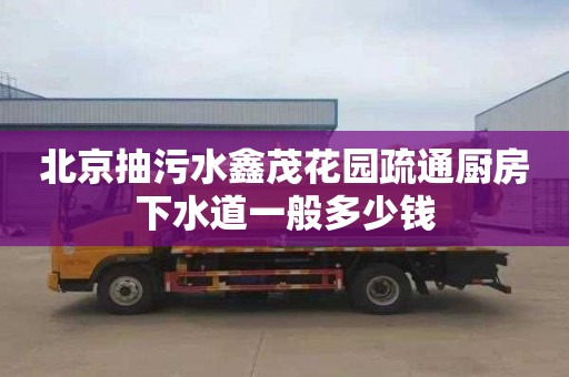 北京抽污水鑫茂花园疏通厨房下水道一般多少钱
