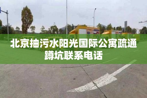 北京抽污水阳光国际公寓疏通蹲坑联系电话