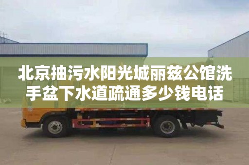 北京抽污水阳光城丽兹公馆洗手盆下水道疏通多少钱电话