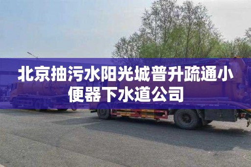北京抽污水阳光城普升疏通小便器下水道公司