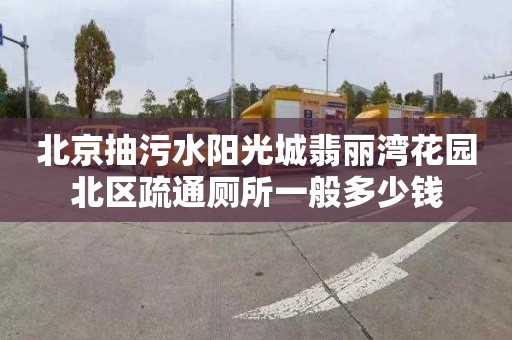 北京抽污水阳光城翡丽湾花园北区疏通厕所一般多少钱