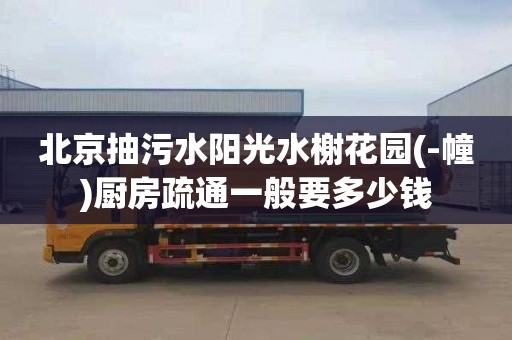北京抽污水阳光水榭花园(-幢)厨房疏通一般要多少钱