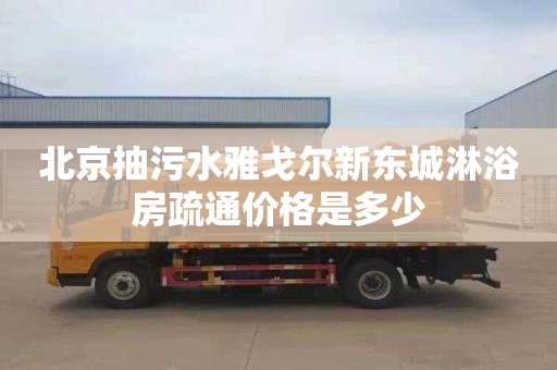 北京抽污水雅戈尔新东城淋浴房疏通价格是多少