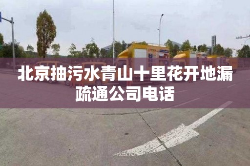 北京抽污水青山十里花开地漏疏通公司电话