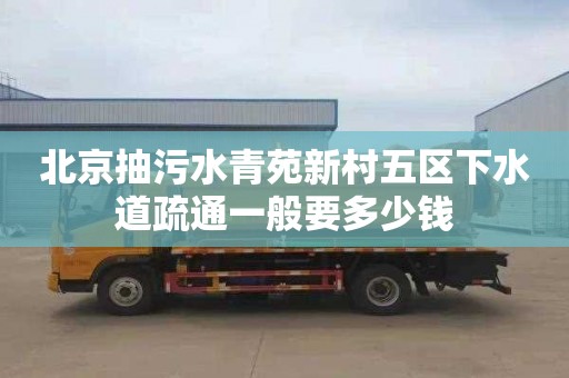 北京抽污水青苑新村五区下水道疏通一般要多少钱