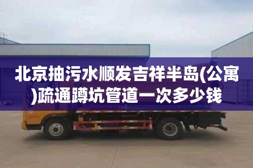 北京抽污水顺发吉祥半岛(公寓)疏通蹲坑管道一次多少钱