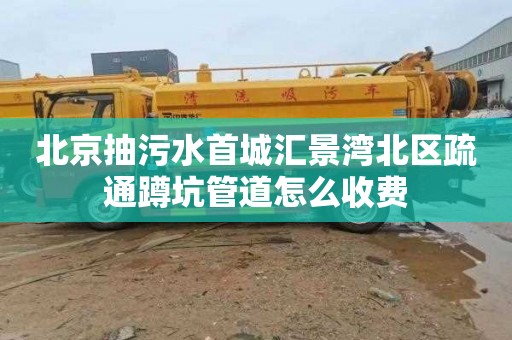 北京抽污水首城汇景湾北区疏通蹲坑管道怎么收费