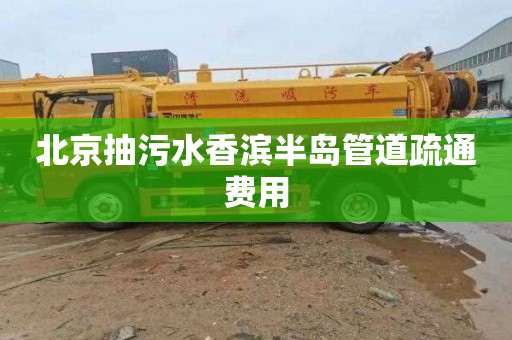 北京抽污水香滨半岛管道疏通费用