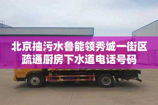 北京抽污水鲁能领秀城一街区疏通厨房下水道电话号码