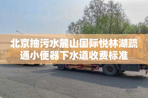 北京抽污水麓山国际悦林湖疏通小便器下水道收费标准