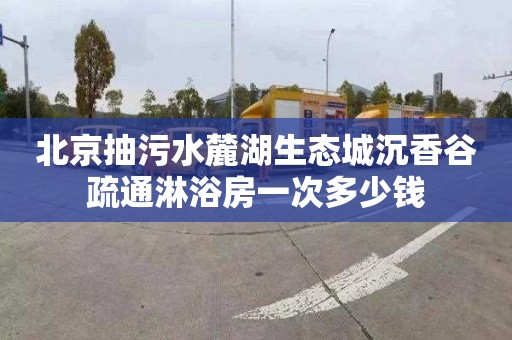 北京抽污水麓湖生态城沉香谷疏通淋浴房一次多少钱