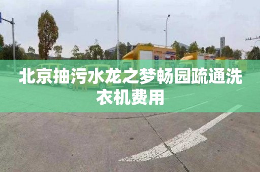 北京抽污水龙之梦畅园疏通洗衣机费用