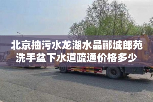 北京抽污水龙湖水晶郦城郎苑洗手盆下水道疏通价格多少