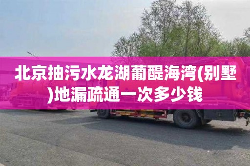 北京抽污水龙湖葡醍海湾(别墅)地漏疏通一次多少钱