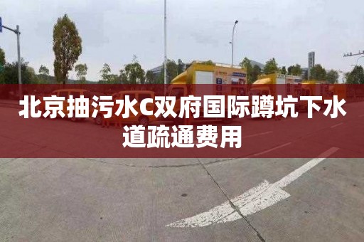 北京抽污水C双府国际蹲坑下水道疏通费用