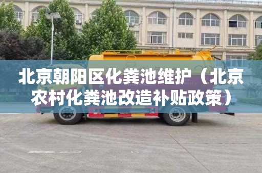 北京朝阳区化粪池维护（北京农村化粪池改造补贴政策）