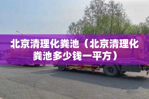 北京清理化粪池（北京清理化粪池多少钱一平方）
