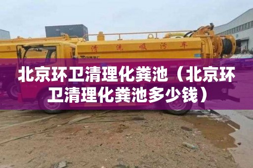 北京环卫清理化粪池（北京环卫清理化粪池多少钱）