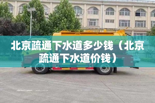 北京疏通下水道多少钱（北京疏通下水道价钱）