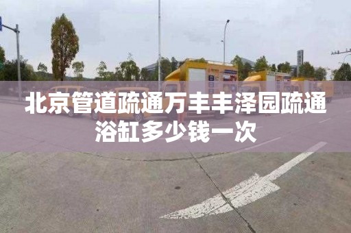 北京管道疏通万丰丰泽园疏通浴缸多少钱一次