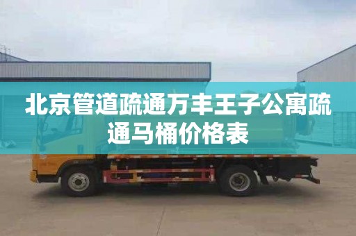 北京管道疏通万丰王子公寓疏通马桶价格表