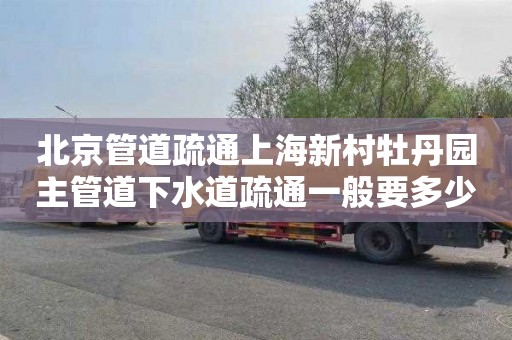 北京管道疏通上海新村牡丹园主管道下水道疏通一般要多少钱