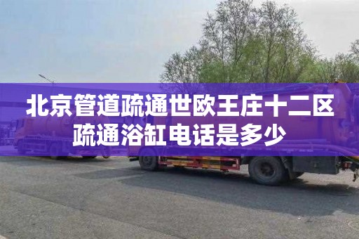 北京管道疏通世欧王庄十二区疏通浴缸电话是多少