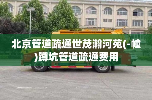 北京管道疏通世茂瀚河苑(-幢)蹲坑管道疏通费用
