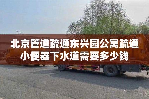 北京管道疏通东兴园公寓疏通小便器下水道需要多少钱