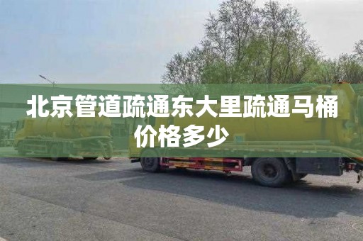 北京管道疏通东大里疏通马桶价格多少