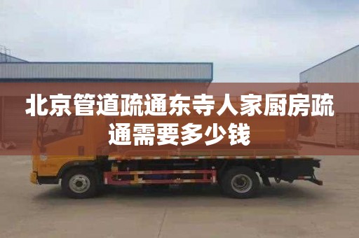 北京管道疏通东寺人家厨房疏通需要多少钱