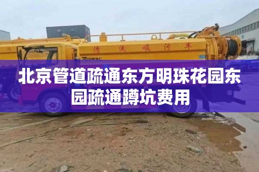 北京管道疏通东方明珠花园东园疏通蹲坑费用