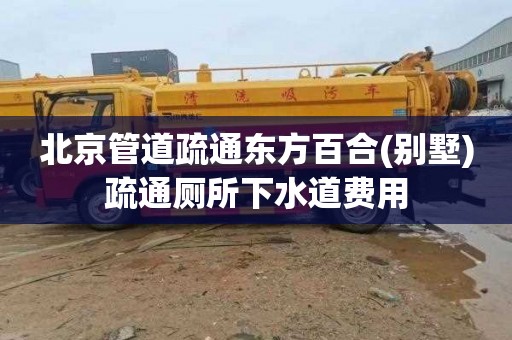北京管道疏通东方百合(别墅)疏通厕所下水道费用