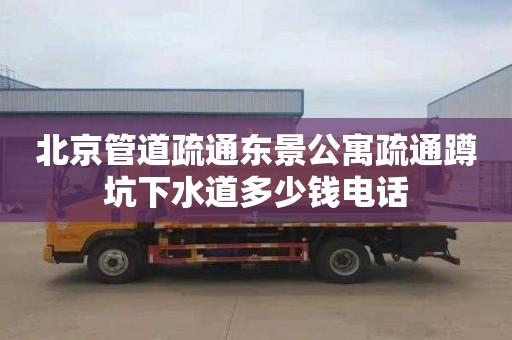 北京管道疏通东景公寓疏通蹲坑下水道多少钱电话